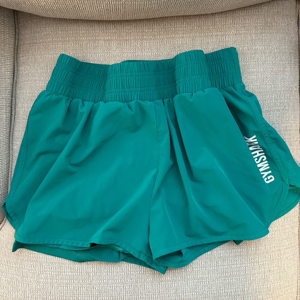 Gymshark Women's Teal/Green Athletic Shorts